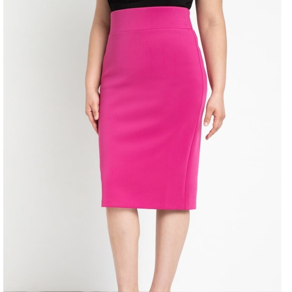 Hot pink pencil skirt by Eloquii